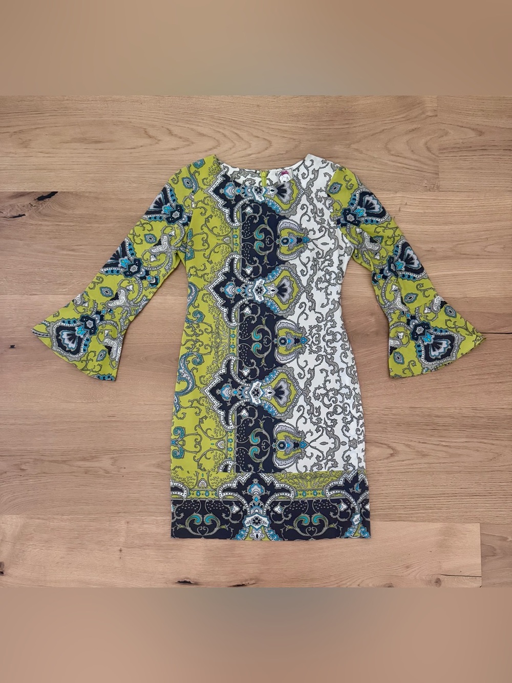 Yoana Baraschi Dress with Bell Sleeves - No Stretch.